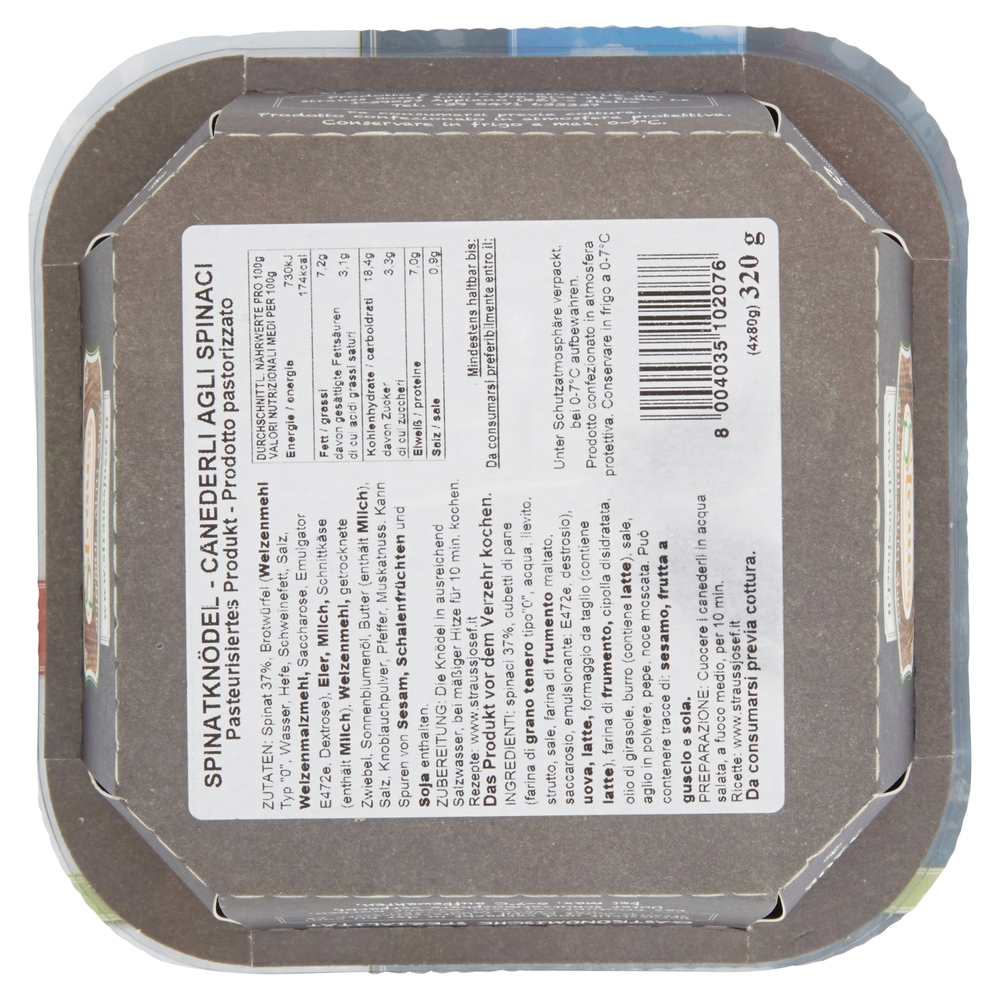 Strauss Canederli agli Spinaci 4 x 80 g